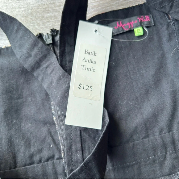 NWT Vintage  Maggie Walt Straps Black Batik Antika Tunic - Picture 9 of 14